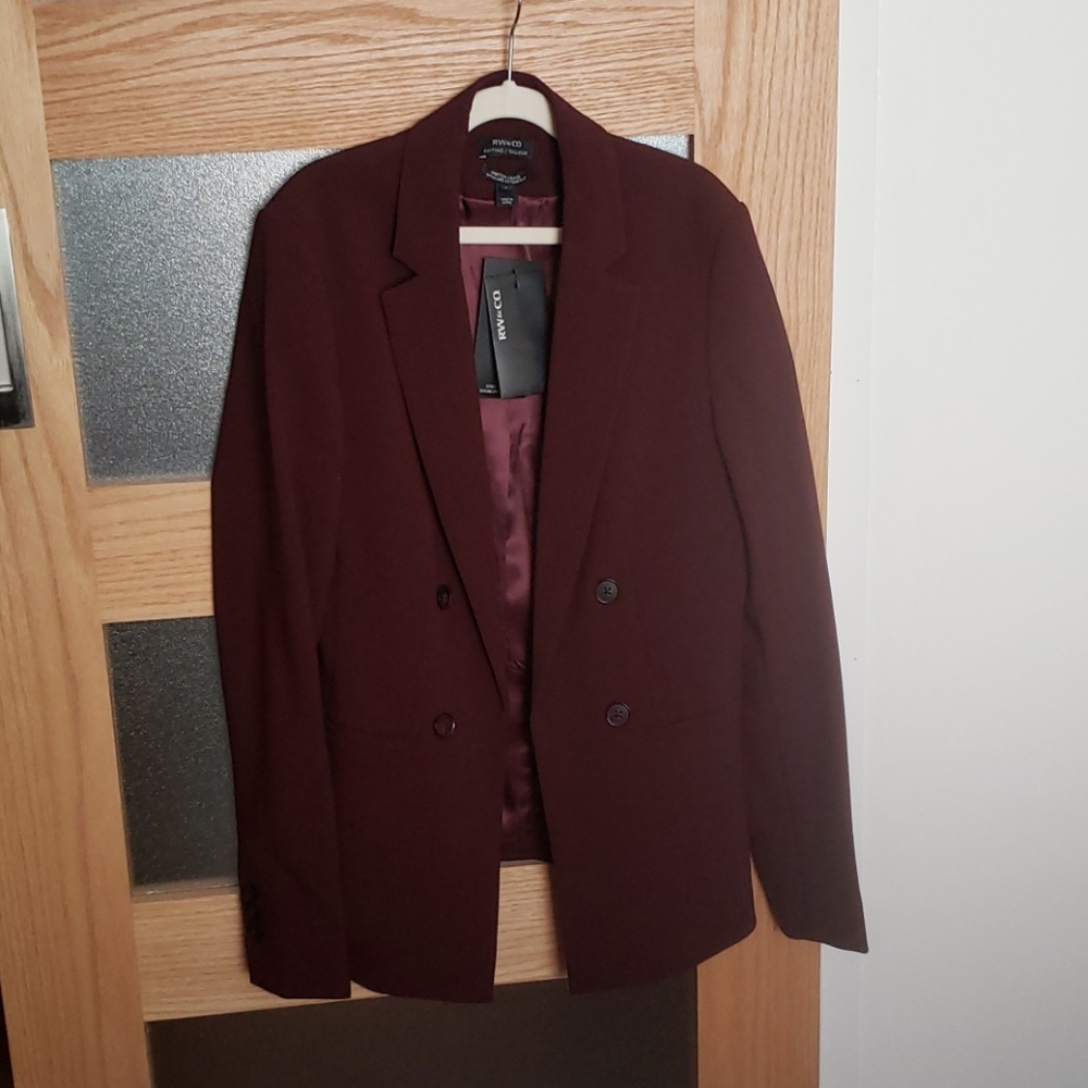 RW Burgundy Blazer NWT
